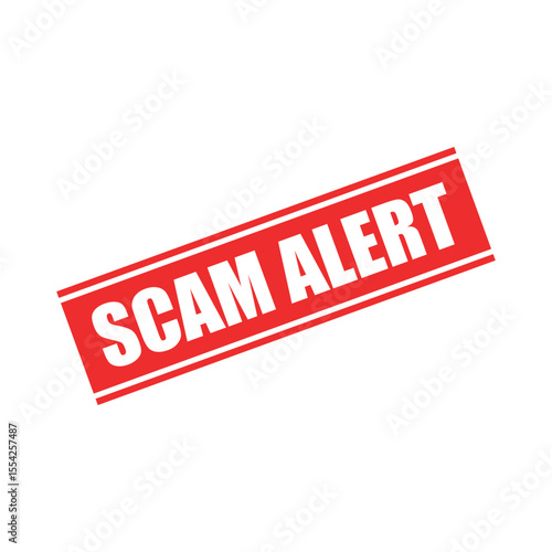 Scam Alert Rubber Stamp Vector Template