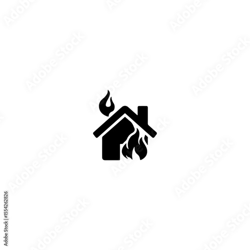 House Fire icon flat vector design.