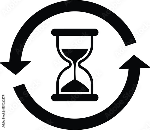 vector illustration of hourglass