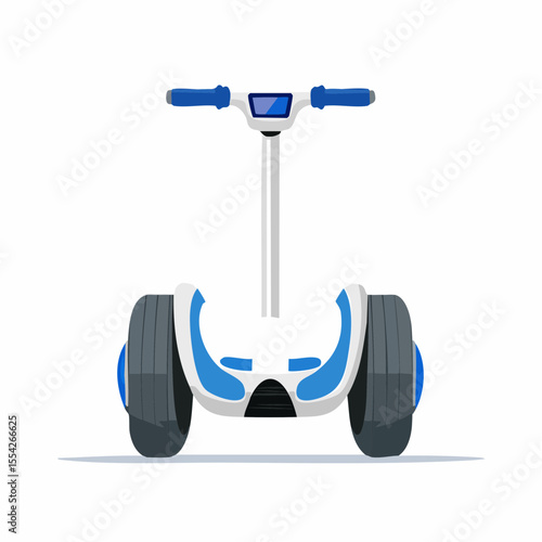 Future of Personal Mobility: A modern self-balancing scooter, an emblem of technological advancement, stands poised, embodying the ease and efficiency of modern urban transport. 