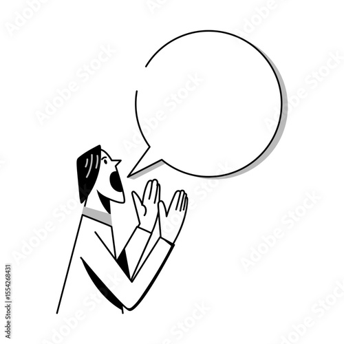 A hand drawn style illustration of empty talk
