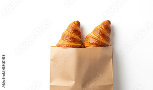Wallpaper Mural paper bag with bread isolated on white Torontodigital.ca
