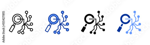Root Cause Analysis icon sheet multiple style collection