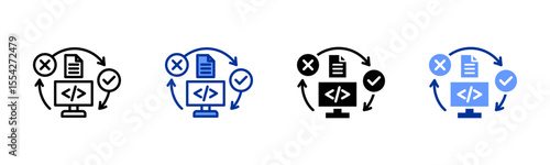 Est-Driven Development icon sheet multiple style collection