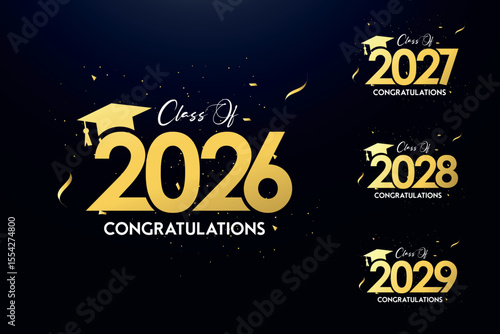 Class of 2026 Text for graduation design, high school or college graduate	