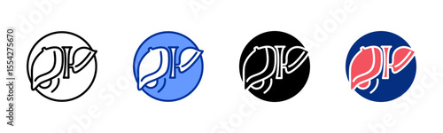 Hepatic icon sheet multiple style collection