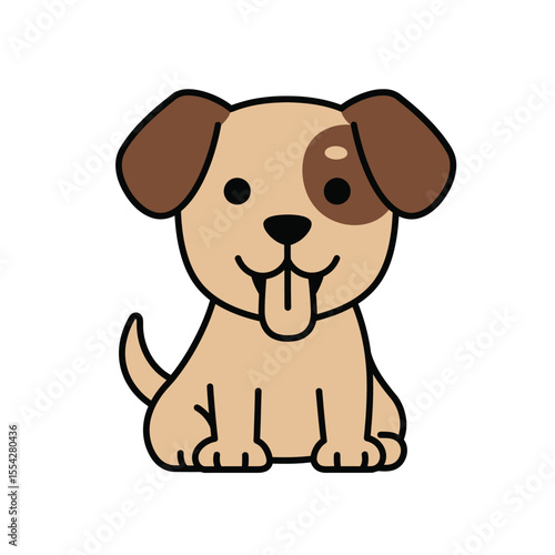 Wallpaper Mural Cute dog vector  Torontodigital.ca