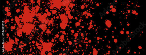 Blood drops backdrop. Grunge red paint sprays, and stains.