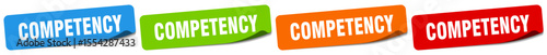 competency sticker. competency sticker set on white background