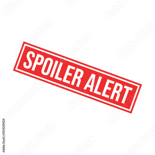 Spoiler Alert Rubber Stamp Vector Template