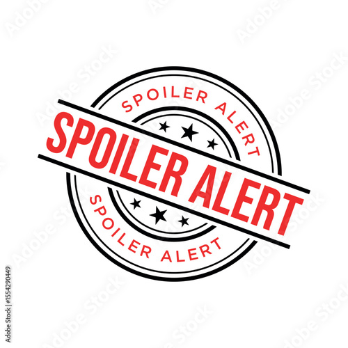Spoiler Alert Rubber Stamp Vector Template