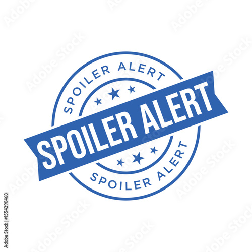 Spoiler Alert Rubber Stamp Vector Template