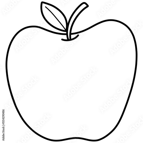 Wallpaper Mural Hand drawn apple cartoon illustration outline  Torontodigital.ca