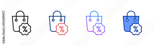 Discount icon sheet multiple style collection