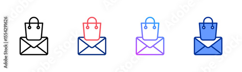 Mail Bag icon sheet multiple style collection