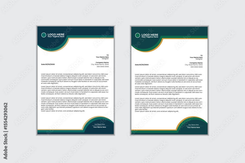 Modern corporate letterhead template design for your project, vector design. Modern corporate letterhead template design for your project, vector design.