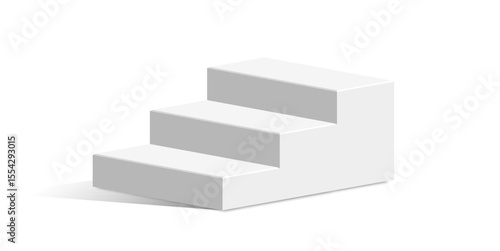 Stairs podium stage vector, symbolizing ascent, progress, and achievement. Ideal for presentations, awards ceremonies, business success, or educational milestones.