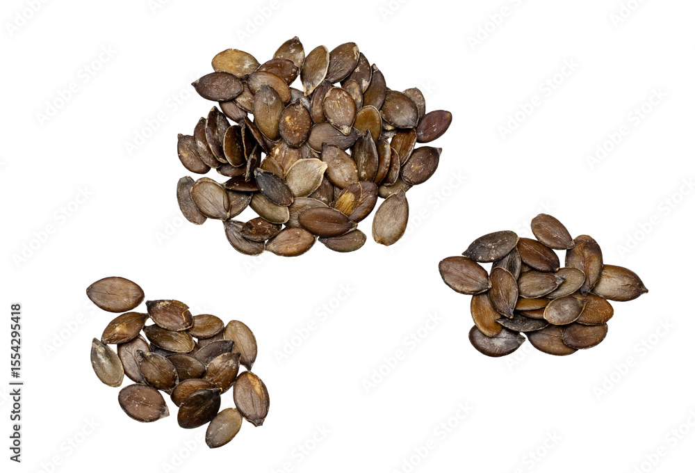 Pumpkin seeds isolated on a white background, contour Pumpkin seeds isolated on a white background, contour