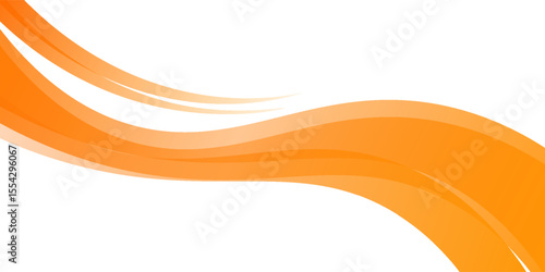 Vector orange line background curve element with white space for text and message design, overlapping layers, eps 10