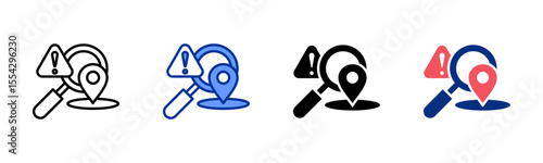 Incident Tracking icon sheet multiple style collection