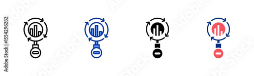 Business Impact icon sheet multiple style collection