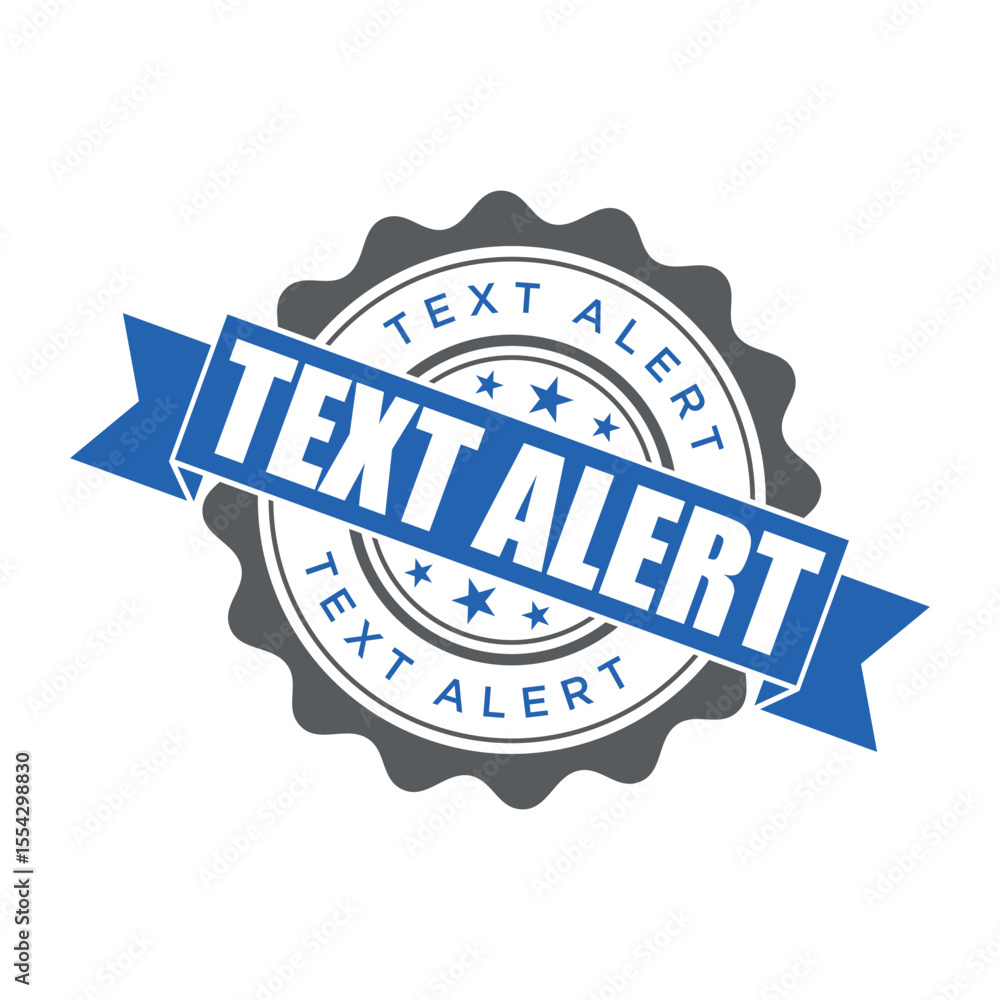 Obraz premium Text Alert Rubber Stamp Vector Template
