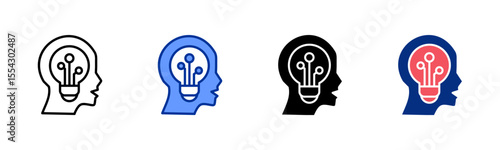 Emotional Intelligence icon sheet multiple style collection