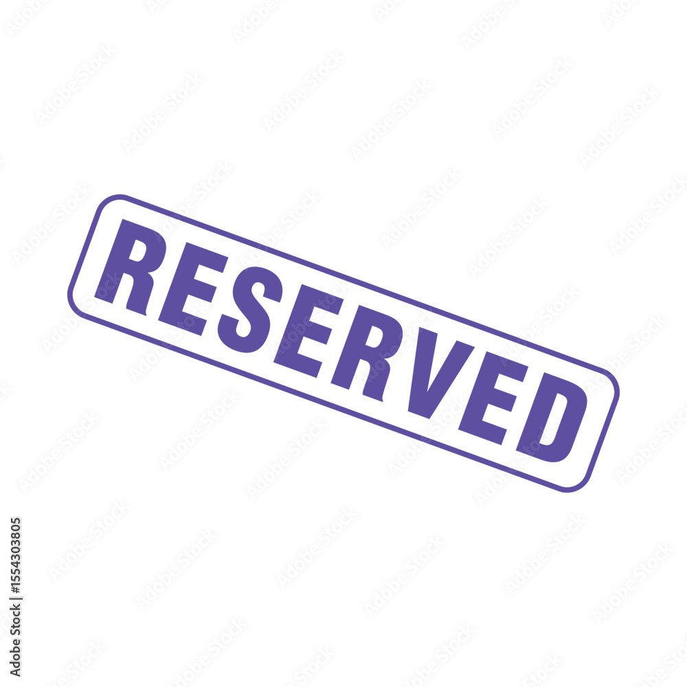 Reserved Letter Rubber Stamp Vector Template Reserved Letter Rubber Stamp Vector Template