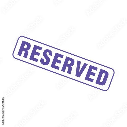 Reserved Letter Rubber Stamp Vector Template