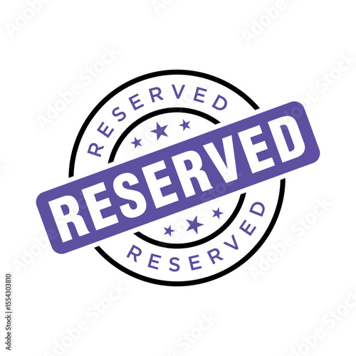 Reserved Letter Rubber Stamp Vector Template