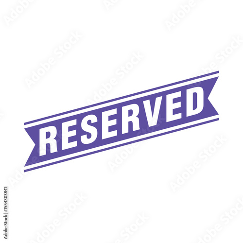 Reserved Letter Rubber Stamp Vector Template
