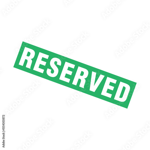 Reserved Letter Rubber Stamp Vector Template