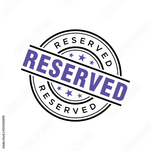 Reserved Letter Rubber Stamp Vector Template
