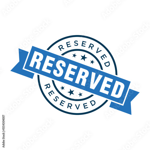 Reserved Letter Rubber Stamp Vector Template
