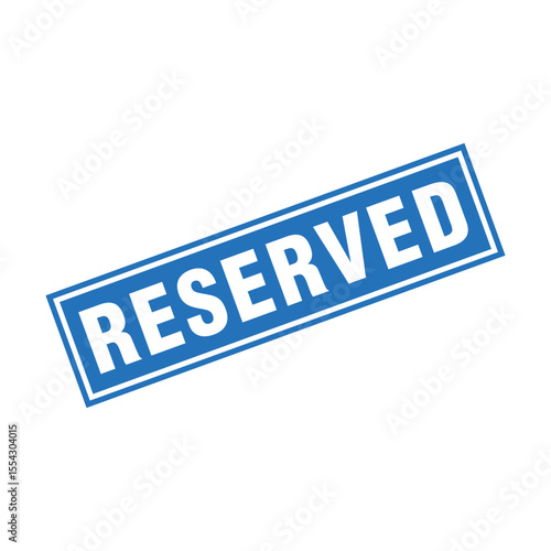 Reserved Letter Rubber Stamp Vector Template