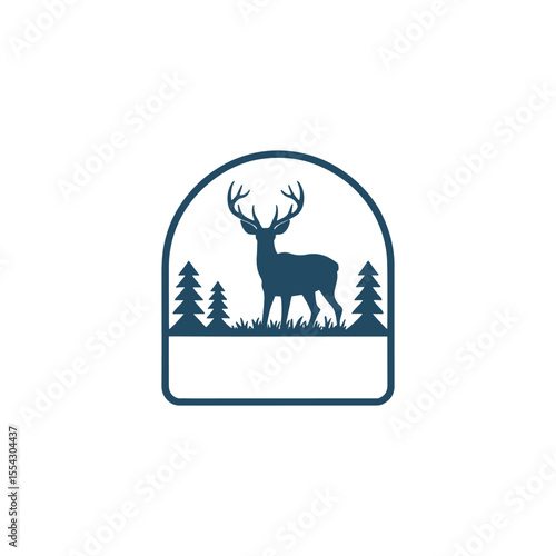 Unique forest camping logo Modern and minimalist vector and abstract logo