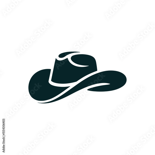Unique cowboy and hat logo Modern and minimalist vector and abstract logo