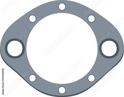 flat gasket isolated