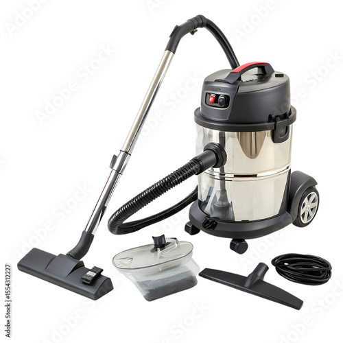 Powerful Wet Dry Vacuum Cleaner Industrial Strength Cleaning Solution on transparent background