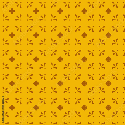 Golden Yellow Floral Pattern