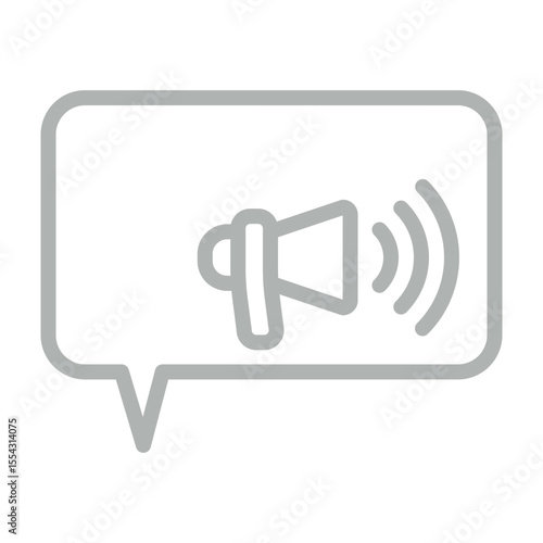Audio Transcription Vector Line Grey Icon Design