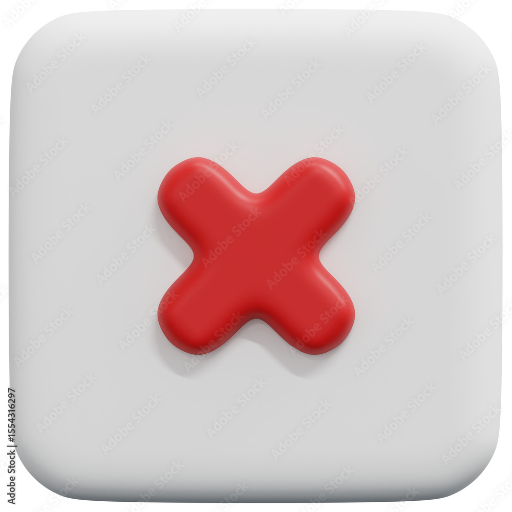 Obraz premium 3D Disapproved Icon