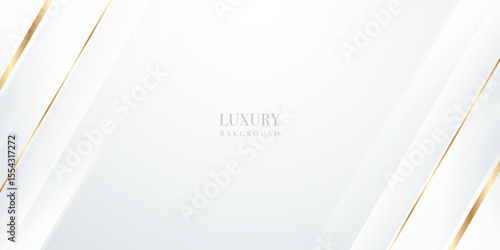 Luxury white abstract background with golden diagonal lines for use as design background, banner, vector, template, website, certificate and presentation.