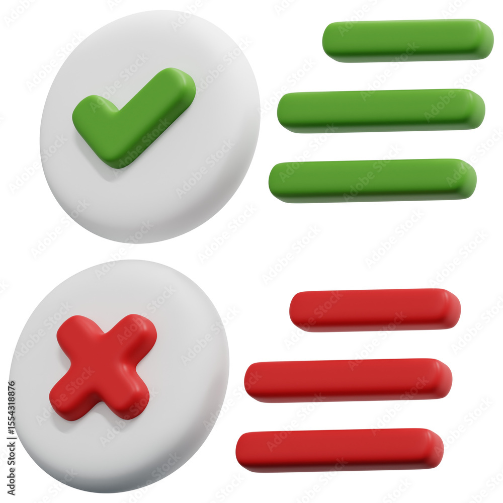 Fototapeta premium 3D Result List Icon