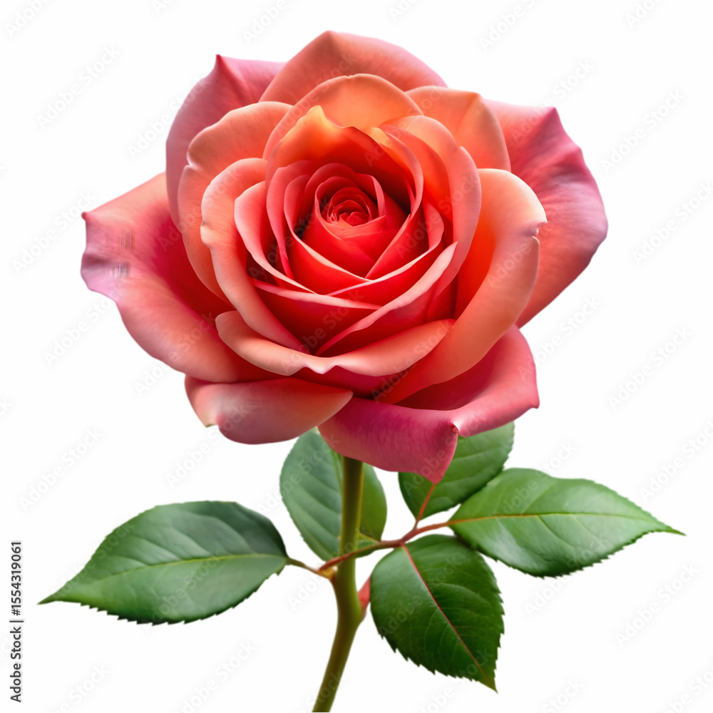 Fototapeta premium rose flower pang isolated on transparent background