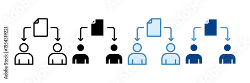 Task Delegation Icon Set Multiple Style Collection