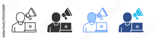Marketing Multi Style Icon Set Vector 