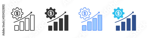 Business Multi Style Icon Set Vector 
