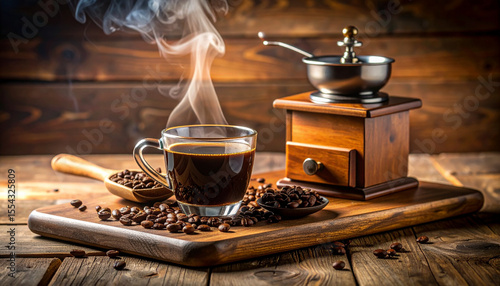 Barista’s Corner: Freshly Ground Dark Roast with Wooden Coffee Tools