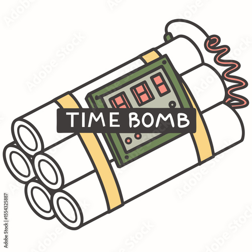 Ticking Time Bomb A Countdown to Danger Illustration
